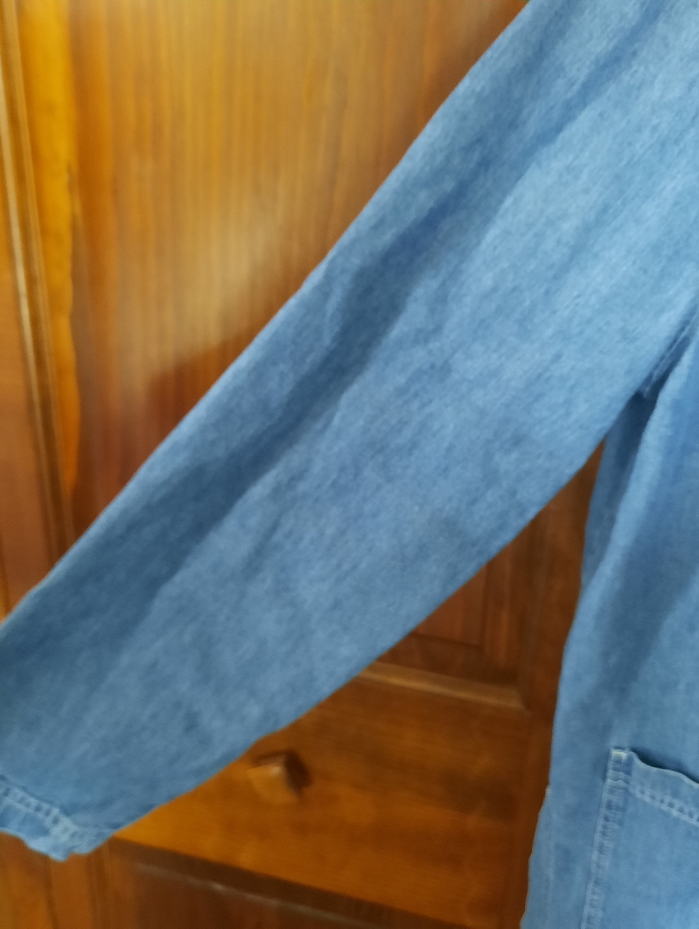 Norm Thompson Cotton Blend Medium Wash Denim Tang Jean Jacket Size Large - Picture 6 of 13